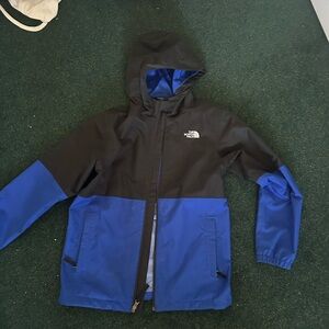 The North Face Black and Blue Raincoat